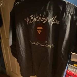 Bathing ape button up shirt